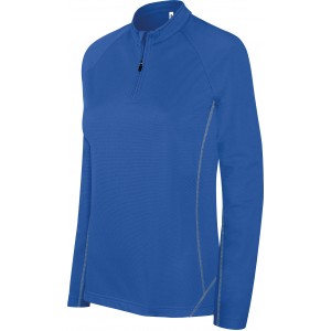 SWEAT SRA DE CORRIDA M/FECHO AZUL REAL PA336